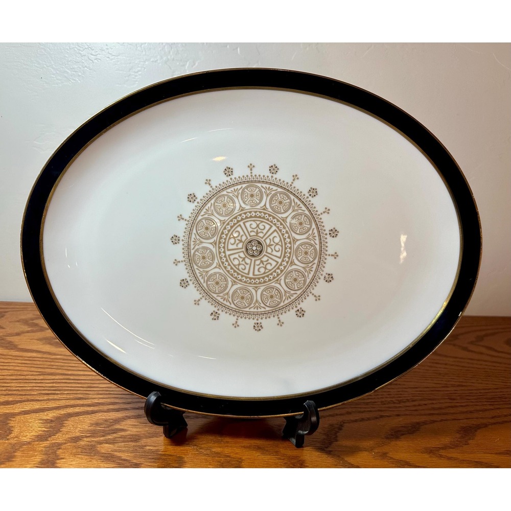 Vintage Aquarius Fine China Serving Platter Japan Mid Century Modern Atomic 1960